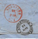 Delcampe - -Grande Bretagne  Vers VERVIERS- Bradford Yoerks,19/01/1884 Par Ostende -Double Cercle Bleu + - Storia Postale