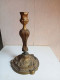 Bougeoir En Bronze Doré Du XIXème Hauteur 23,5 Cm éléctrifié - Candeleros, Candelabros Y Palmatorias