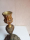 Delcampe - Bougeoir En Bronze Doré Du XIXème Hauteur 23,5 Cm éléctrifié - Candelabri E Candelieri