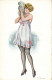 PC F. FABIANO, ARTIST SIGNED, GLAMOUR, RISQUE, Vintage Postcard (b49704) - Fabiano