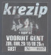 Krezip - 29 Oktober 2000 - Vooruit Gent (BE) - Concert Ticket - Konzertkarten