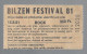 Bilzen Festival 1981 - 15 Augustus 1981 - Jazz Bilzen (BE) - Concert Ticket - Concert Tickets