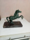 Statuette Cheval En Régule Sur Support Marbre Longueur 18 Cm - Métal