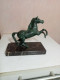 Statuette Cheval En Régule Sur Support Marbre Longueur 18 Cm - Metall