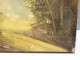 -ANCIEN TABLEAU HUILE SUR TOILE HST Signée F MARTINEZ SOUS BOIS COUCHER SOLEIL   E - Oelbilder