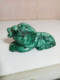 Delcampe - Statuette élephant En Malachite Longueur 11 Cm - Afrikanische Kunst