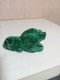 Delcampe - Statuette élephant En Malachite Longueur 11 Cm - Arte Africano