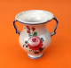 Années 1950   Céramique Italienne  Petit Vase Balustre à Décor Floral - Vazen