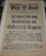 Welt-Blatt Wien 28.8.1916 - Kriegserklärung Rumäniens An Österreich-Ungarn - 41*28cm (65625) - Alemán