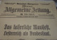 Wiener Allgemeine Zeitung - 17.10.1918 - Kaiserliches Manifest - Oesterreich Als Bundesstaat - 47*32cm (65633) - Other & Unclassified