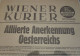 Wiener Kurier 7.1.1946 - Wien Österreich - Alliierte Anerkennung Oesterreichs - Nürnberger Prozess - 47*32cm (65635) - Autres & Non Classés