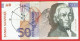 Slovénie - Billet De 50 Tolarjev - 15 Janvier 1992 - Jurij Vega - P13a - Slovenia