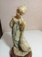 Delcampe - Statuette En Albatre XIXème Jeune Fille Et Canard Hauteur 18,5 Cm Sur Support Marbre - Pietre E Marmi