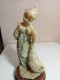 Delcampe - Statuette En Albatre XIXème Jeune Fille Et Canard Hauteur 18,5 Cm Sur Support Marbre - Pierres & Marbres