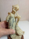 Delcampe - Statuette En Albatre XIXème Jeune Fille Et Canard Hauteur 18,5 Cm Sur Support Marbre - Pierres & Marbres