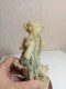 Delcampe - Statuette En Albatre XIXème Jeune Fille Et Canard Hauteur 18,5 Cm Sur Support Marbre - Stein & Marmor