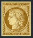 1850 France 10c. Bistre-jaune Cérès, Neuf ** Gomme, Yv.1 Magnifique Reproduction - 1849-1850 Ceres