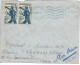 DOUALA Cameroun Oblitération Mécanique Bleue Sur 2x 4F 1949        ...G - Luftpost