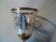 VIEUX VERRE A PIED DE SOUVENIR DE COMMUNION. ANNEES 1950? - Glazen