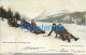 215801 SWITZERLAND COSTUMES SPORTS WINTER IN THE HIGH ALPS SLED SKY CIRCULATED TO FRANCE POSTAL POSTCARD - Port