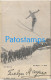 215808 SWITZERLAND SPORTS WINTER COSTUMES SKY LEAP CIRCULATED TO MONTE CARLO  POSTAL POSTCARD - Port