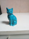 Petit Chat En Porcelaine Polycrome XIXème Hauteur 8 Cm - Animaux