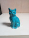 Petit Chat En Porcelaine Polycrome XIXème Hauteur 8 Cm - Animaux