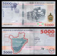 Burundi P-NEW, 5000 Francs, Cape Buffalo, Dancers, See Security Features 2022 - Burundi