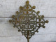Ancienne Croix De Procession Copte Bronze Éthiopie Bénédiction Chrétiens D'Orient. - Art Oriental