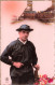 METIERS - Un Homme Travaillant Aux Mines - Lanterne - Wagons De Charbons - Colorisé - Carte Postale Ancienne - Mines