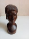 Statuette Ancienne Africaine En Bois Hauteur 12 Cm X 5 Cm, Signé - Afrikanische Kunst