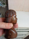 Delcampe - Statuette Ancienne Africaine En Bois Hauteur 12 Cm X 5 Cm, Signé - Afrikanische Kunst