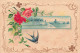 ILLUSTRATEUR NON SIGNE - Portail D'une Demeure Esquissé - Roses - Oiseau - Carte Postale Ancienne - Avant 1900