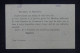 ALEXANDRIE - Entier Postal Sage Avec Repiquage Privé Pour La Chambre De Commerce De Alexandrie, Non Utilisé - L 147784 - Covers & Documents