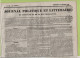 JOURNAL POLITIQUE TOULOUSE 29 07 1836 - OUDINOT - DECES ARMAND CARREL OBSEQUES - REVUE MILITAIRE - ARC DE TRIOMPHE - - 1800 - 1849