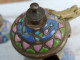 Delcampe - Ancien Service à Café Syrien Émaillé Orientaliste Copper Pot - Art Oriental