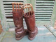 Anciennes Bottes En Cuir Cavalerie Militaire Equitation Cheval (Embauchoirs Osier Non Vendus Avec) - Chaussures