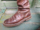 Delcampe - Anciennes Bottes En Cuir Cavalerie Militaire Equitation Cheval (Embauchoirs Osier Non Vendus Avec) - Shoes