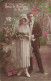 NOCES - Voeux De Bonheur - Les Jeunes Mariés - Serre - Colorisé - Carte Postale Ancienne - Hochzeiten