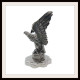 Bouchon De Radiateur Orné D’un Aigle En Mouvement En Bronze Argenté De L’artiste Maurice Frécourt - #AffairesConclues - Animales