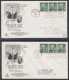 Action !! SALE !! 50 % OFF !! ⁕ USA 1954 ⁕ George Washington ⁕ 2v FDC Covers / Baltimore - 1951-1960