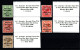 1922 Nov - Dec Thom Wide Shiny Blue Black Wide Setting SET OF 5, 1/2 D , 1 D , 1 1/2 D , 2 D & 1 / S. Mounted Mint (MM) - Neufs