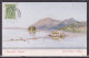 GREECE 1912 5 L Green Vl. 215 On Coloured Postcard Corfou Ulysse Island To Belgium - Lettres & Documents