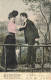 Couple - Sur Le Pont De L'Avignon - Pont - Colorisé - Carte Postale Ancienne - Couples