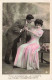 COUPLE -  Vous Accepterez Je L'espère Le Baiser D'une Amie Sincère - Colorisé - Carte Postale Ancienne - Couples