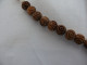 Delcampe - Interesting Prayer Bracelet Necklace Wooden Carved Beads #1860 - Kettingen