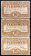 Danimarca Danmarks  DENMARK 10 KRONER 1941 + 1942 + 1943  LOTTO 4823 - Denemarken