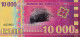 Banco De Corisco Spécimen Polymer 10000 EKUELE 2013 Porc épic UNC - Guinée Equatoriale