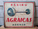 Ancienne Plaque Tôle Publicitaire Essieu Agraicas Agence Marseille 1954 - Macchina