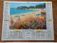 1973 Calendrier Du Département De L'Aube - La Plage De Parata (Corse) - Menton - Groot Formaat: 1971-80